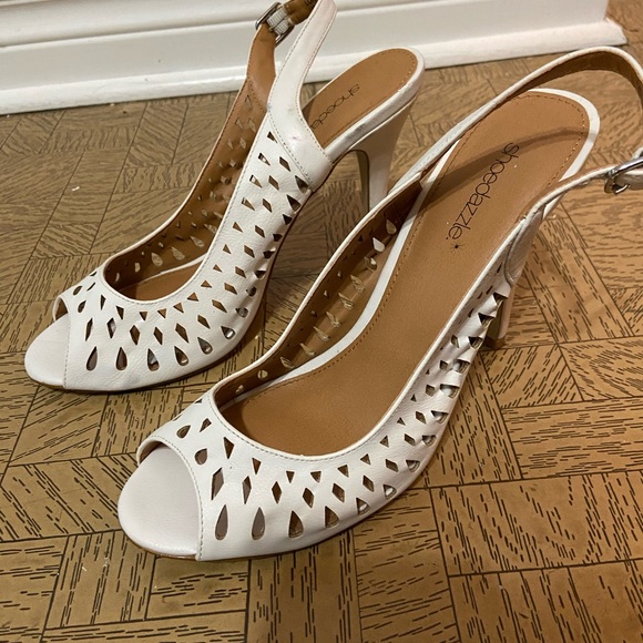 White summer heels for sale, very cheap - Picture 2 of 4
